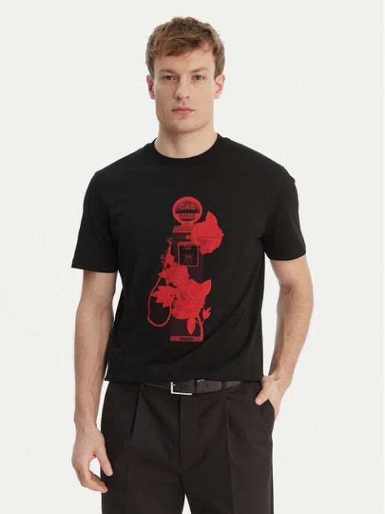 Obrázek produktu HUGO T-Shirt Dikerd 50564024 Černá Relaxed Fit
