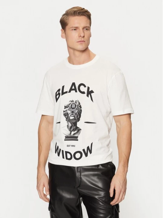 Obrázek produktu HUGO T-Shirt Dostalgi 50530684 Bílá Relaxed Fit
