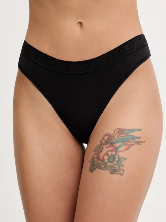Obrázek produktu HUGO Tanga MESH LOGO THONG černá