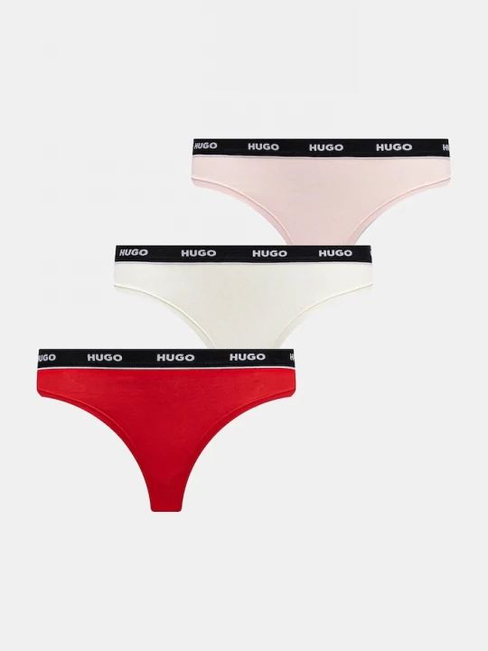 Obrázek produktu HUGO Tanga TRIPLET THONG STRIPE 3-pack růžová