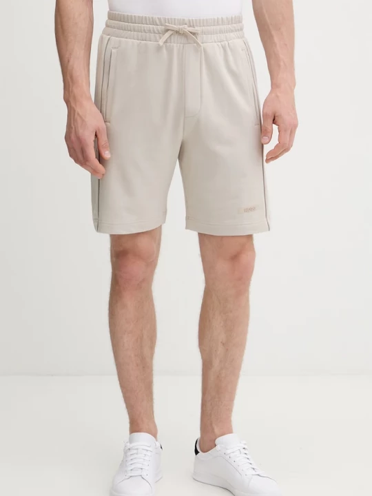 Obrázek produktu HUGO teplákové šortky pánské bavlněné s elastanem PALO SHORTS béžová