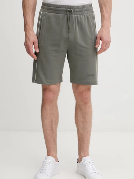 Obrázek produktu HUGO teplákové šortky pánské bavlněné s elastanem PALO SHORTS zelená