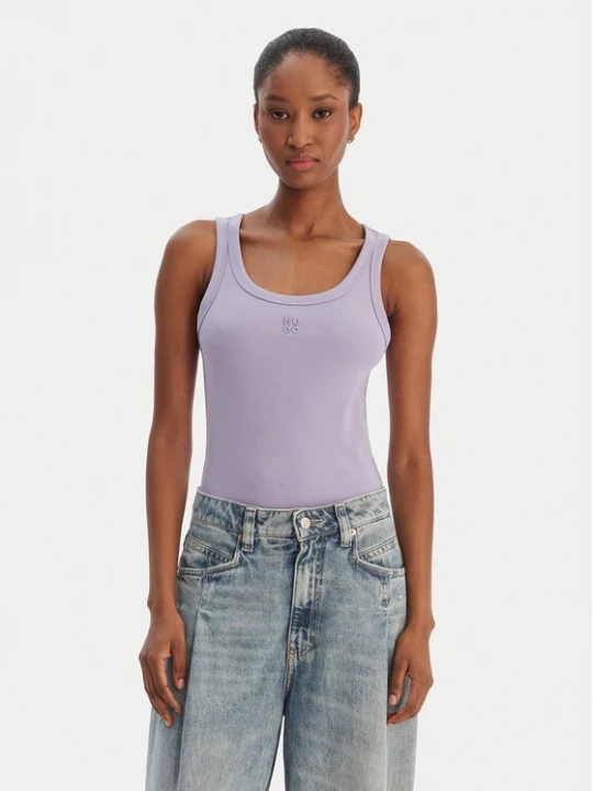 Obrázek produktu HUGO Top Datamia 50514489 Fialová Slim Fit
