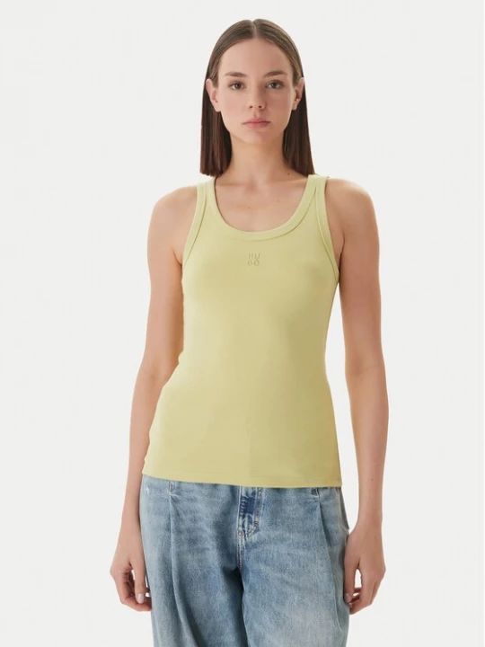 Obrázek produktu HUGO Top Datamia 50514489 Světle zelená Slim Fit