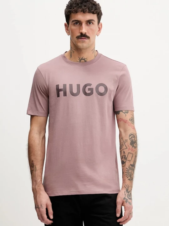 Obrázek produktu HUGO tričko pánské bavlněné Dulivio růžová