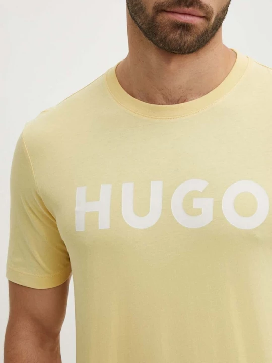 Obrázek produktu HUGO tričko pánské bavlněné Dulivio žlutá