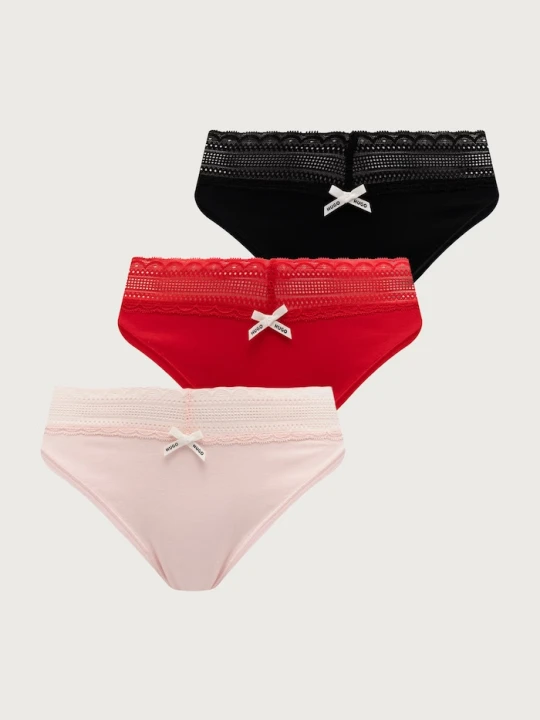 Obrázek produktu HUGO TRIPLET LACE BRIEF 3-pack červená