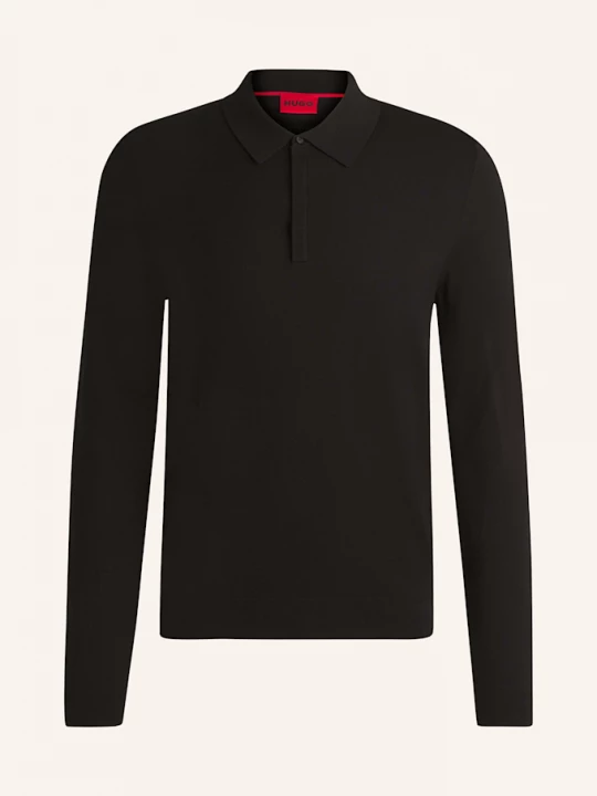 Obrázek produktu Hugo Úpletová Polokošile San Pippo Slim Fit černá