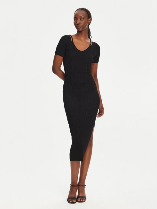 Obrázek produktu HUGO Úpletové šaty Shaty 50538239 Černá Slim Fit