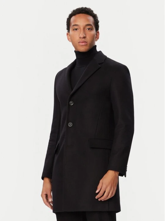 Obrázek produktu HUGO Vlněný kabát 50569210 Černá Slim Fit
