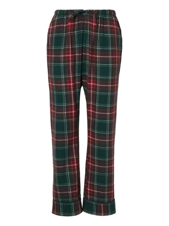 Obrázek produktu Hunkemöller Pyžamové kalhoty tmavě zelená / tmavě červená / bílá