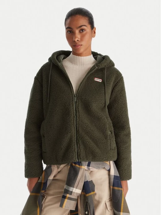 Obrázek produktu Hunter Fleecová mikina Bonelle HARW0053242 Zelená Relaxed Fit