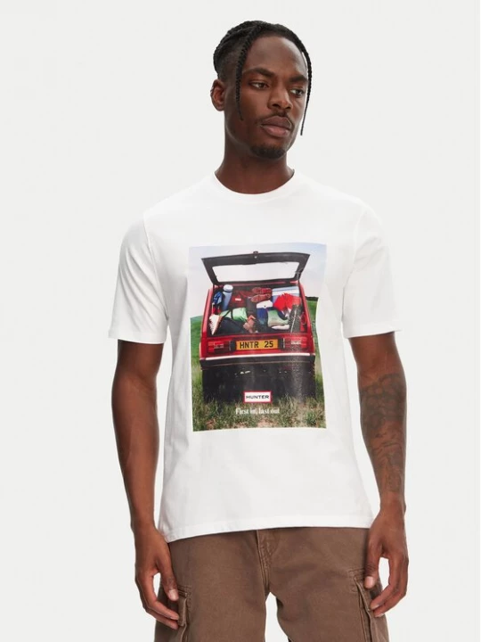 Obrázek produktu Hunter T-Shirt Tomi Grapphic HARM0037251 Bílá Regular Fit