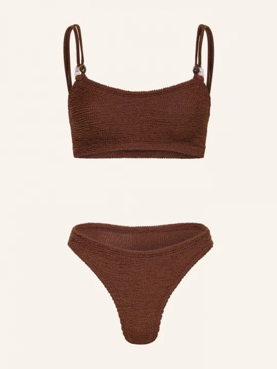 Obrázek produktu Hunza G Bustier Bikiny Cassi S Ozdobnými Perličkami hnědá