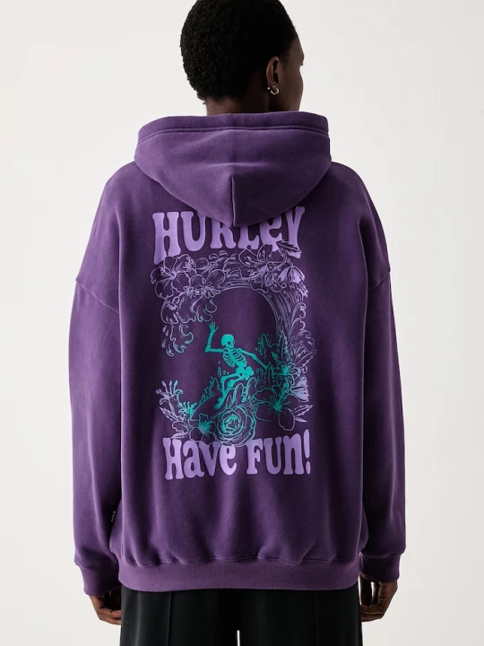 Obrázek produktu Hurley mikina kapucí dámská bavlnou fialová