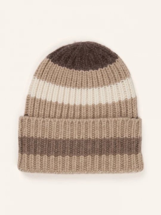 Obrázek produktu Hurray Kašmírová Čepice Sailor Multi béžová / krémová / černošedá