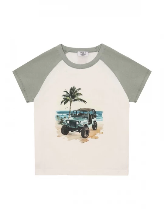 Obrázek produktu Hust & Claire Tričko 'Anton Jeep' béžová / velbloudí / aqua modrá / světle zelená