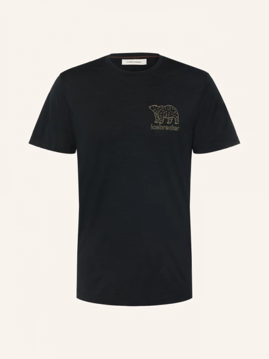 Obrázek produktu Icebreaker Funkční Tričko 150 Tech Lite Forest Footsteps Z Merino Vlny černá