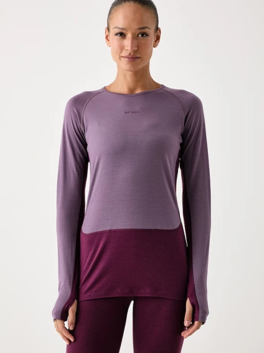 Obrázek produktu Icebreaker funkční tričko s dlouhým rukávem dámské z merino vlny Merino ZoneKnit 200 fialová