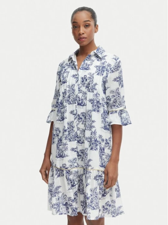 Obrázek produktu Iconique Košilové šaty IC25-076 Bílá Relaxed Fit
