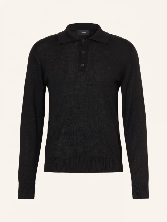 Obrázek produktu I'm Brian Pletená Polokošile S Merino Vlnou černá