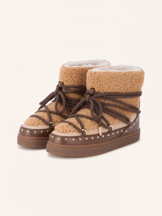 Obrázek produktu Inuikii Boots Curly Rock S Cvočky světle hnědá / hnědá