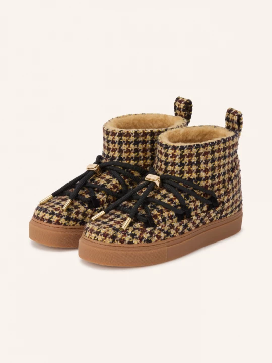 Obrázek produktu Inuikii Boots Plaid Low béžová / hnědá / černá