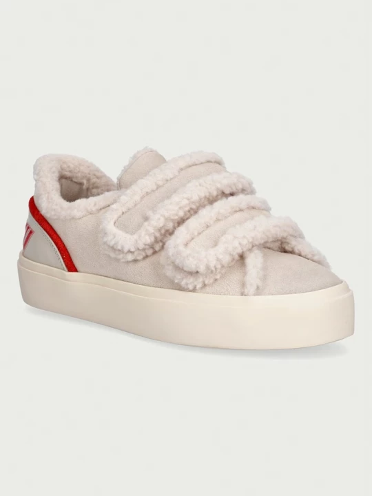 Obrázek produktu Inuikii Lila Shearling Low Velcro sneakers boty dámské semišové béžová