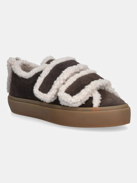 Obrázek produktu Inuikii Semišové tenisky Shearling Low Velcro hnědá