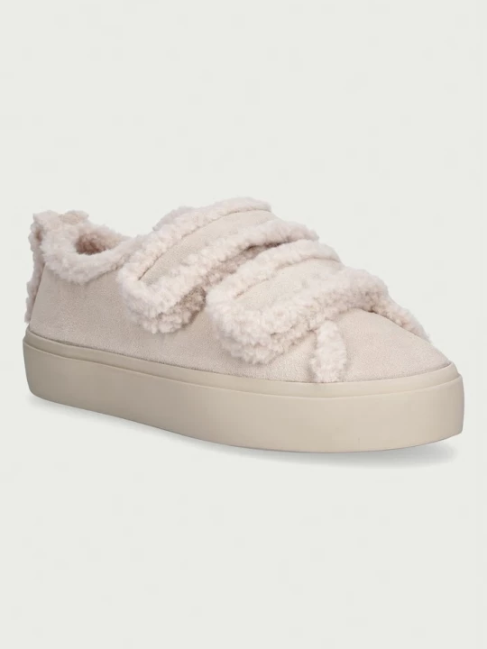 Obrázek produktu Inuikii Shearling Low Velcro Pastelle sneakers boty dámské semišové béžová