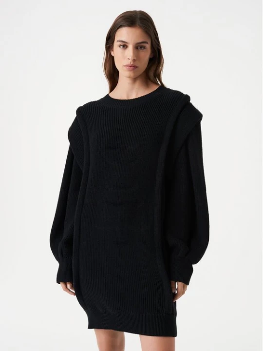 Obrázek produktu IRO Úpletové šaty Lorely AR641 Černá Relaxed Fit