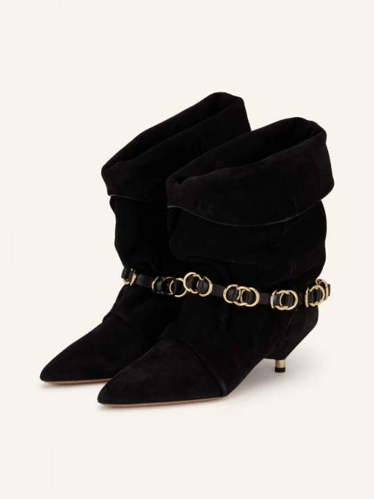 Obrázek produktu Isabel Marant Kotníkové Boty Edrik Rings černá / zlatá