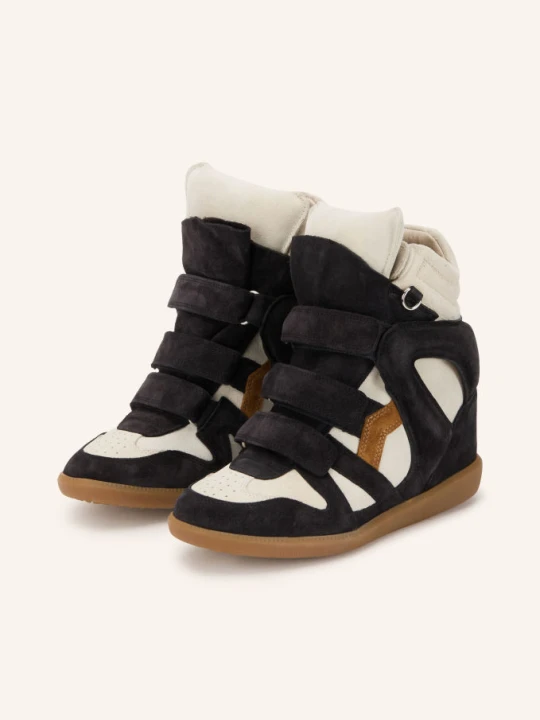 Obrázek produktu Isabel Marant Kotníkové Tenisky Bekett černá / hnědá / světle šedá
