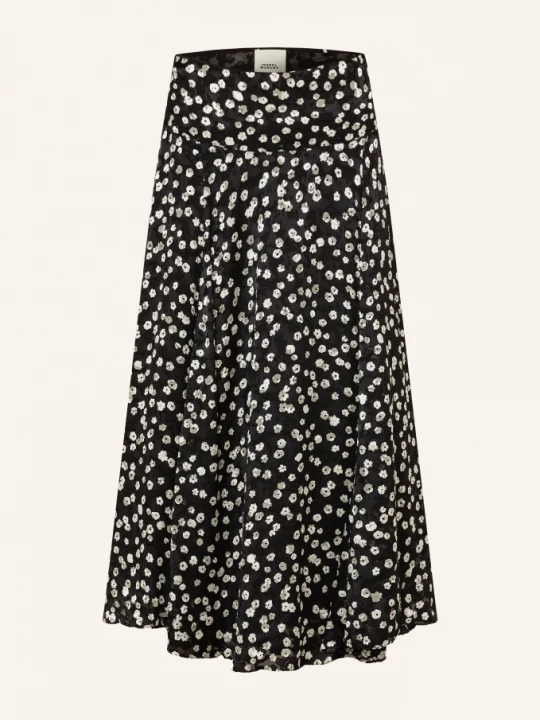 Obrázek produktu Isabel Marant Sukně Hilza S Hedvábím černá / šedá / bílá