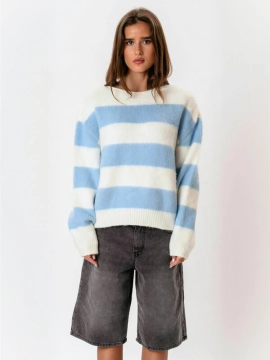 Obrázek produktu ITS MAY Svetr ' Striped ' nebeská modř