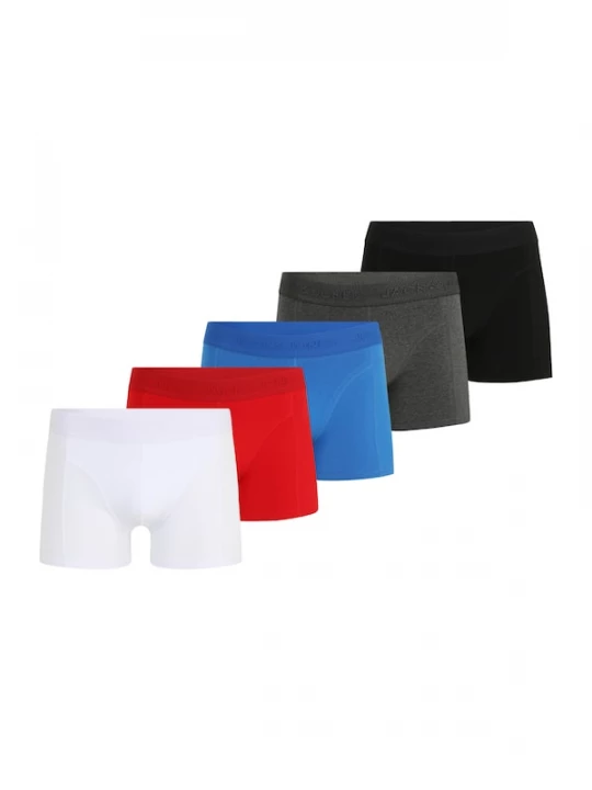 Obrázek produktu JACK & JONES Boxerky azurová / šedý melír / červená / bílá
