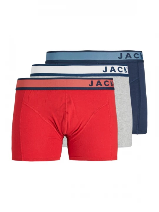 Obrázek produktu JACK & JONES Boxerky 'JACDenver' marine modrá / světle šedá / šedý melír / tmavě červená