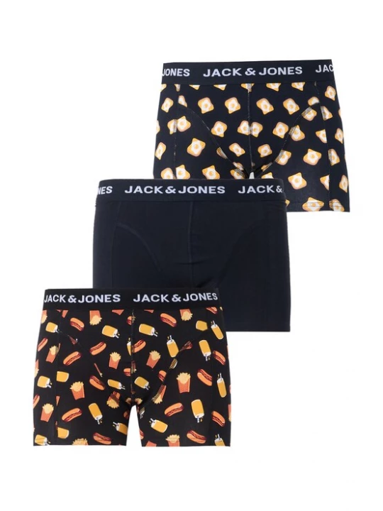 Obrázek produktu JACK & JONES Boxerky 'JACKEVIN FOOD' koňaková / žlutá / černá / bílá