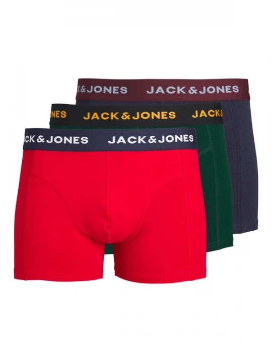 Obrázek produktu JACK & JONES Boxerky 'JWHJAMES' tmavě modrá / tmavě zelená / jasně červená / bílá