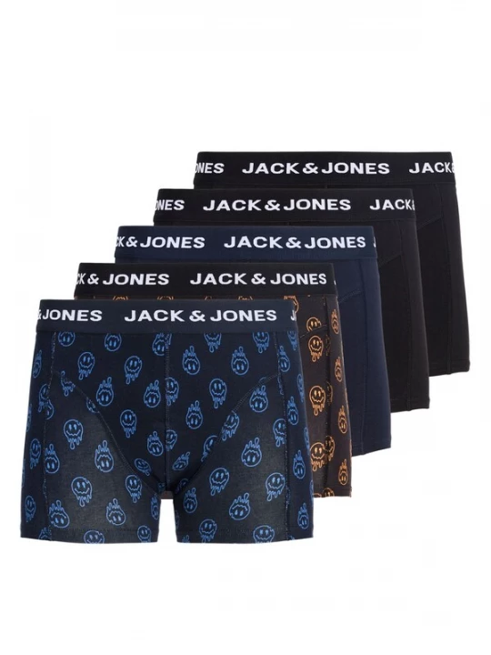 Obrázek produktu JACK & JONES Boxerky modrá / oranžová / černá / bílá