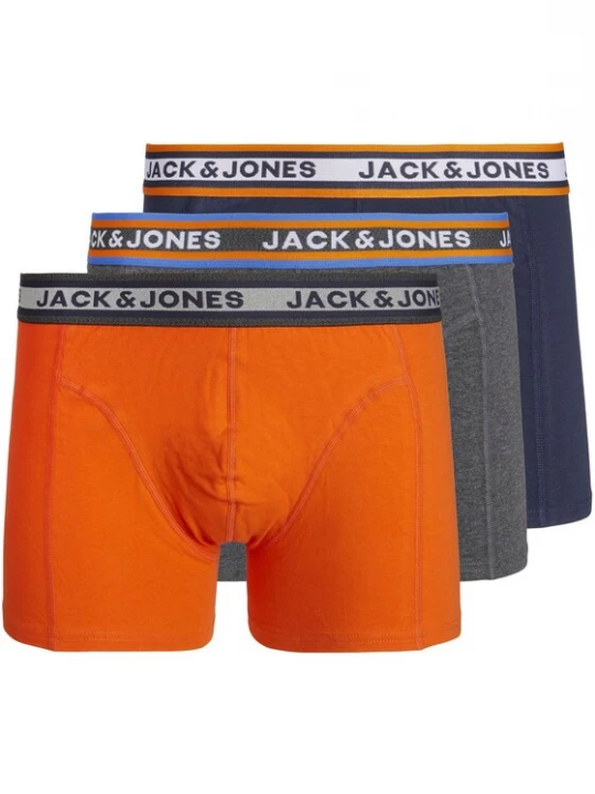 Obrázek produktu JACK & JONES Boxerky 'MYLE' námořnická modř / šedá / oranžová / bílá