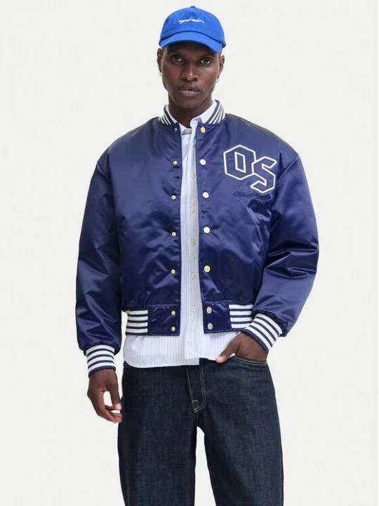 Obrázek produktu Jack & Jones Bunda bomber Meadows 12282953 Modrá Regular Fit