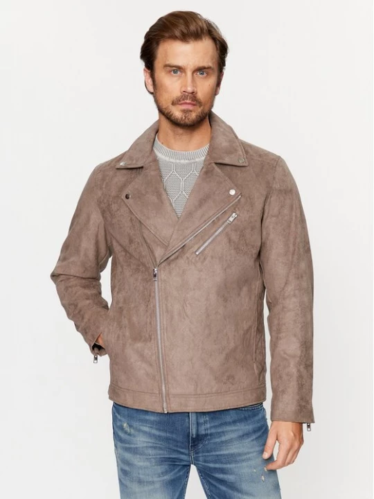 Obrázek produktu Jack & Jones Bunda z imitace kůže 12236853 Hnědá Regular Fit
