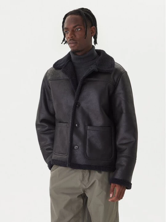 Obrázek produktu Jack & Jones Bunda z imitace kůže Cambridge 12282946 Černá Regular Fit