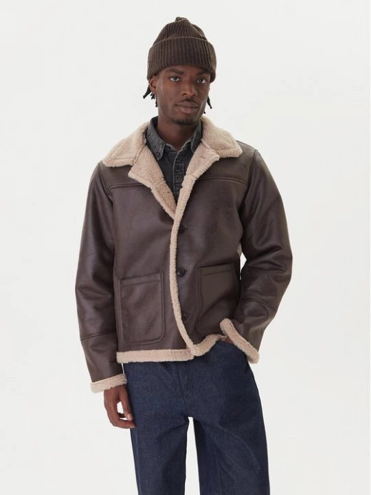 Obrázek produktu Jack & Jones Bunda z imitace kůže Cambridge 12282946 Hnědá Regular Fit