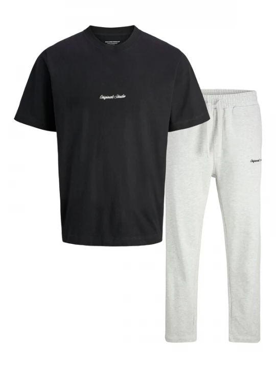 Obrázek produktu JACK & JONES Domácí oblečení 'JORNORREBRO' černá / bílý melír