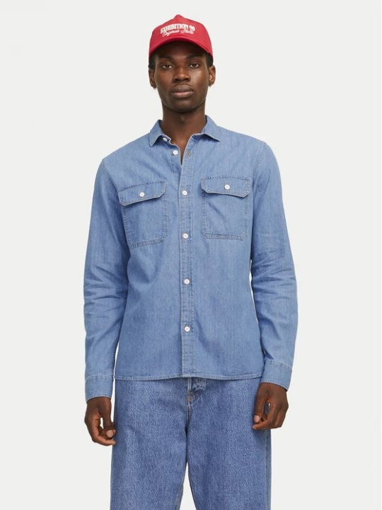 Obrázek produktu Jack & Jones džínová košile Travis 12269262 Modrá Comfort Fit