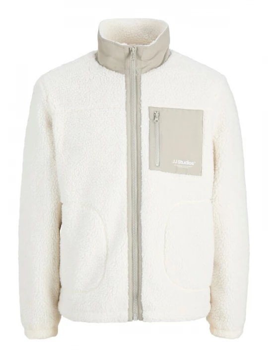 Obrázek produktu JACK & JONES Fleecová mikina 'JJESoho' šedá / bílá