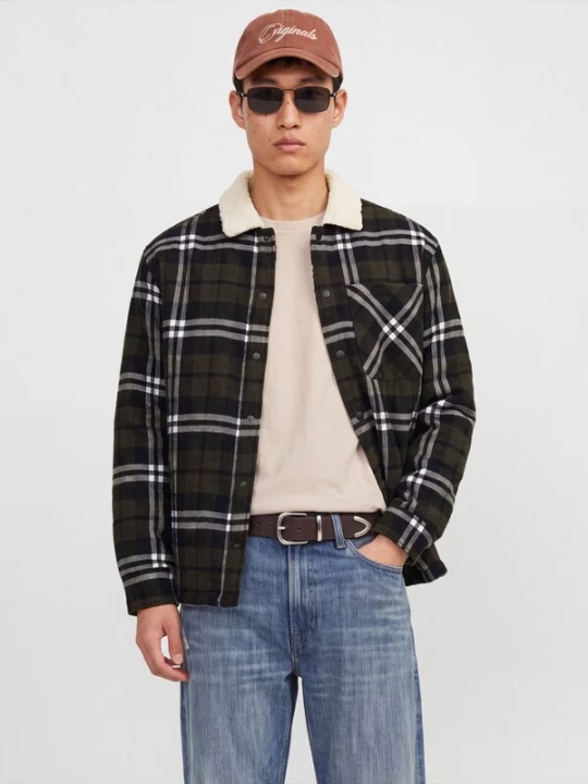 Obrázek produktu JACK & JONES Fleecová mikina 'JJ Zac' tmavě hnědá / černá / bílá