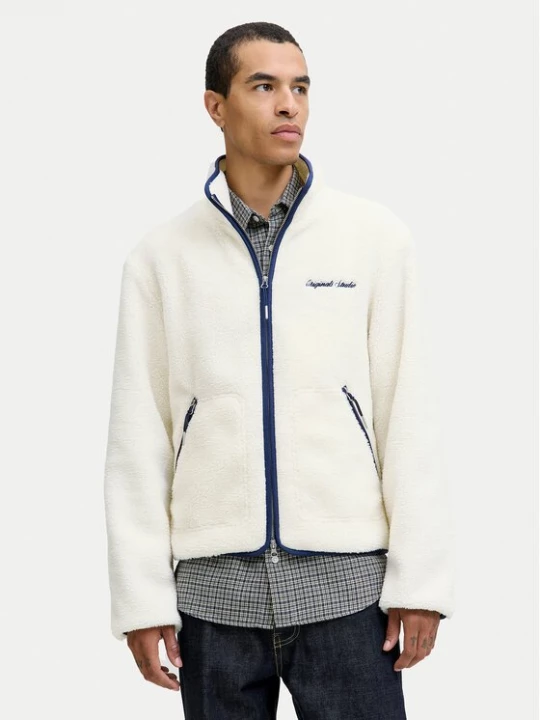 Obrázek produktu Jack & Jones Fleecová mikina Norrebro 12282890 Écru Regular Fit Krémová